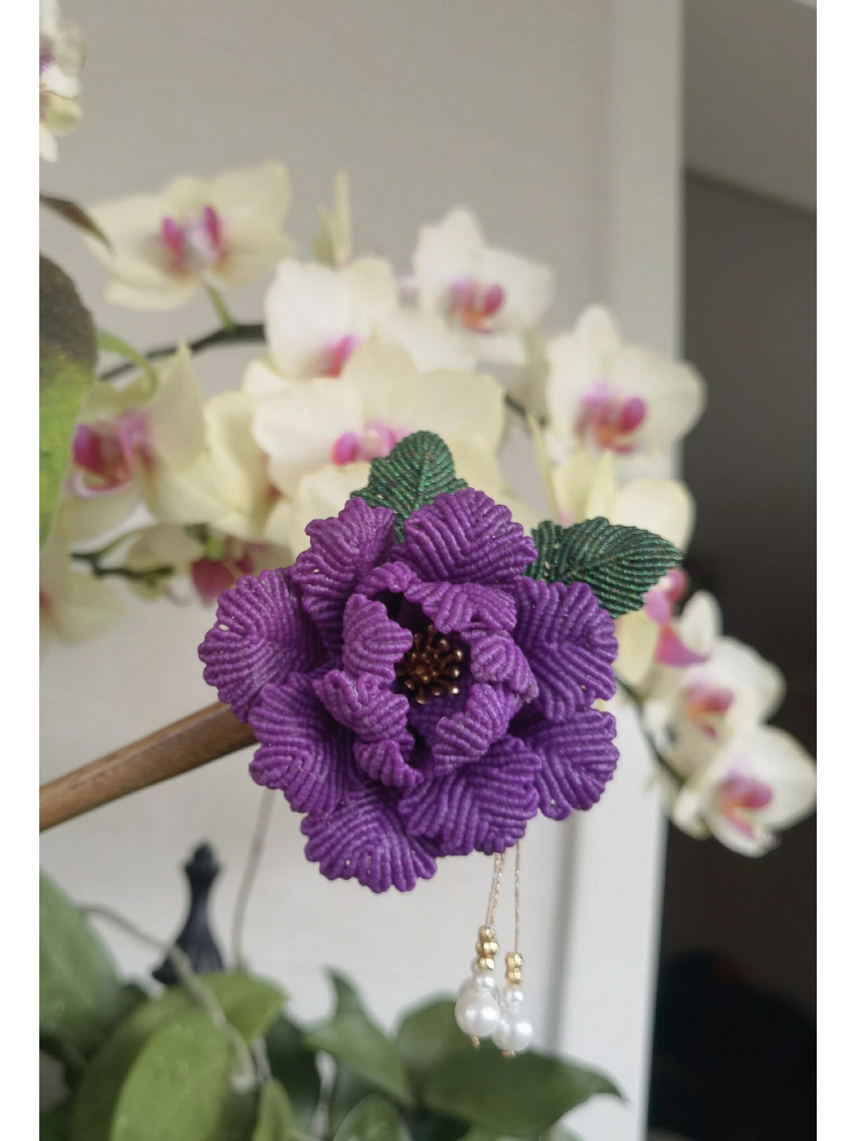 Camellia Style Fully Handmade Braided Hairpin Hair Accessory
