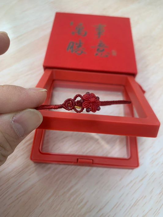 New Year Lucky Red Cord High-End Braided Tai Sui Hand Rope Wax Cord Craft