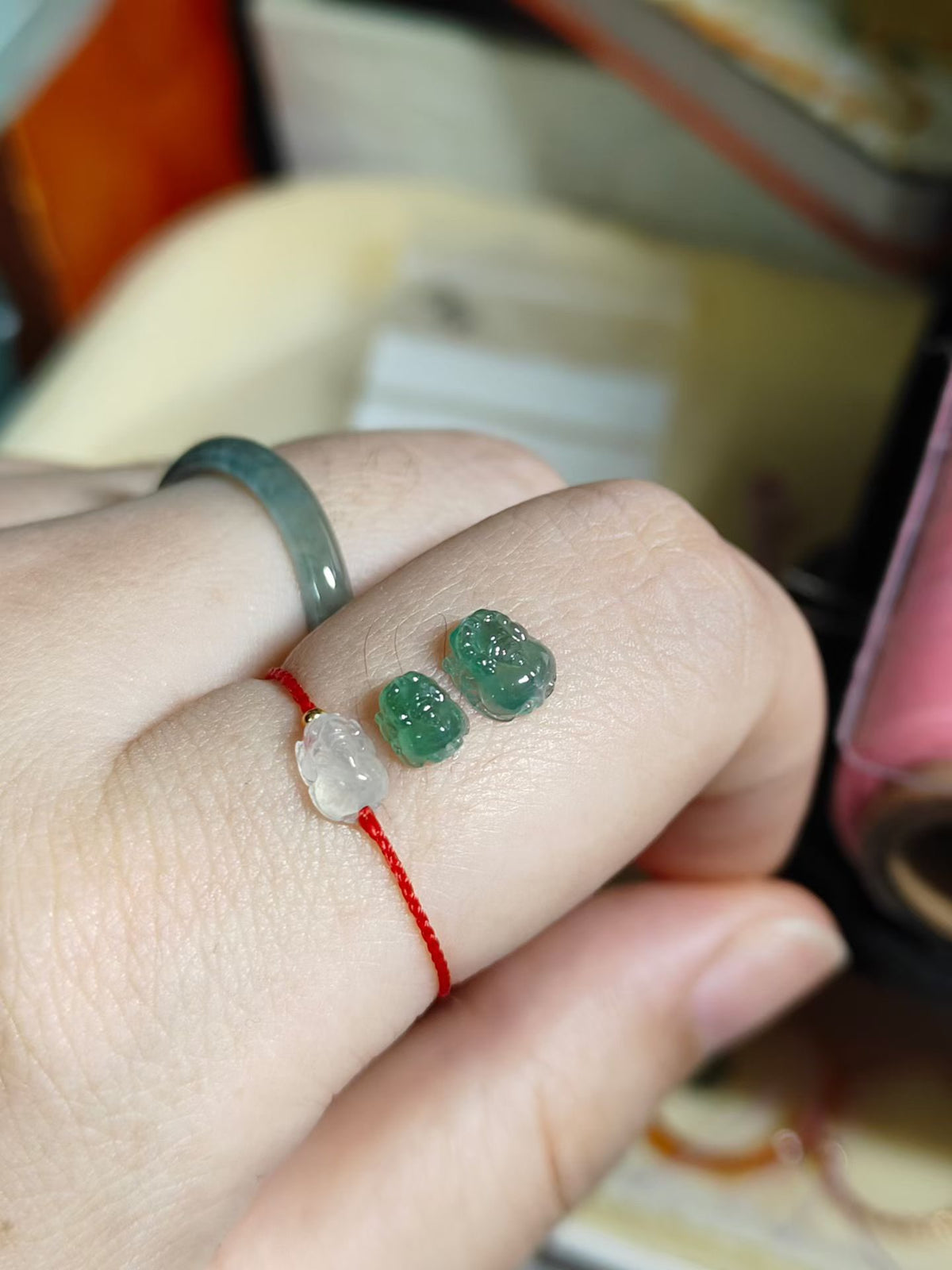 High-end Hand-woven Good Luck ring Strap Wax Cord Craft