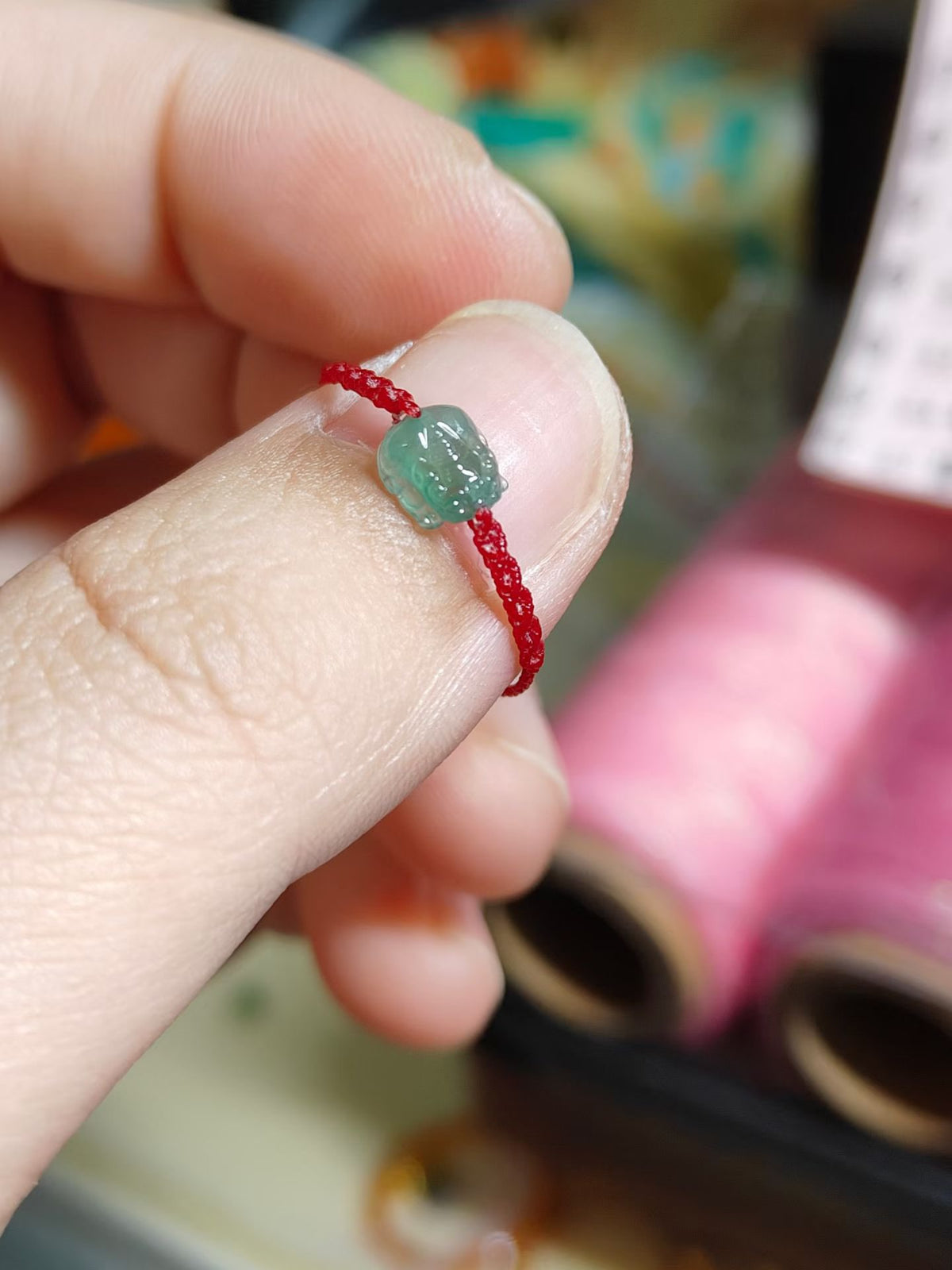 High-end Hand-woven Good Luck ring Strap Wax Cord Craft