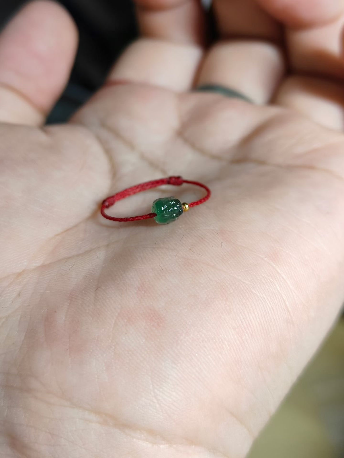 High-end Hand-woven Good Luck ring Strap Wax Cord Craft