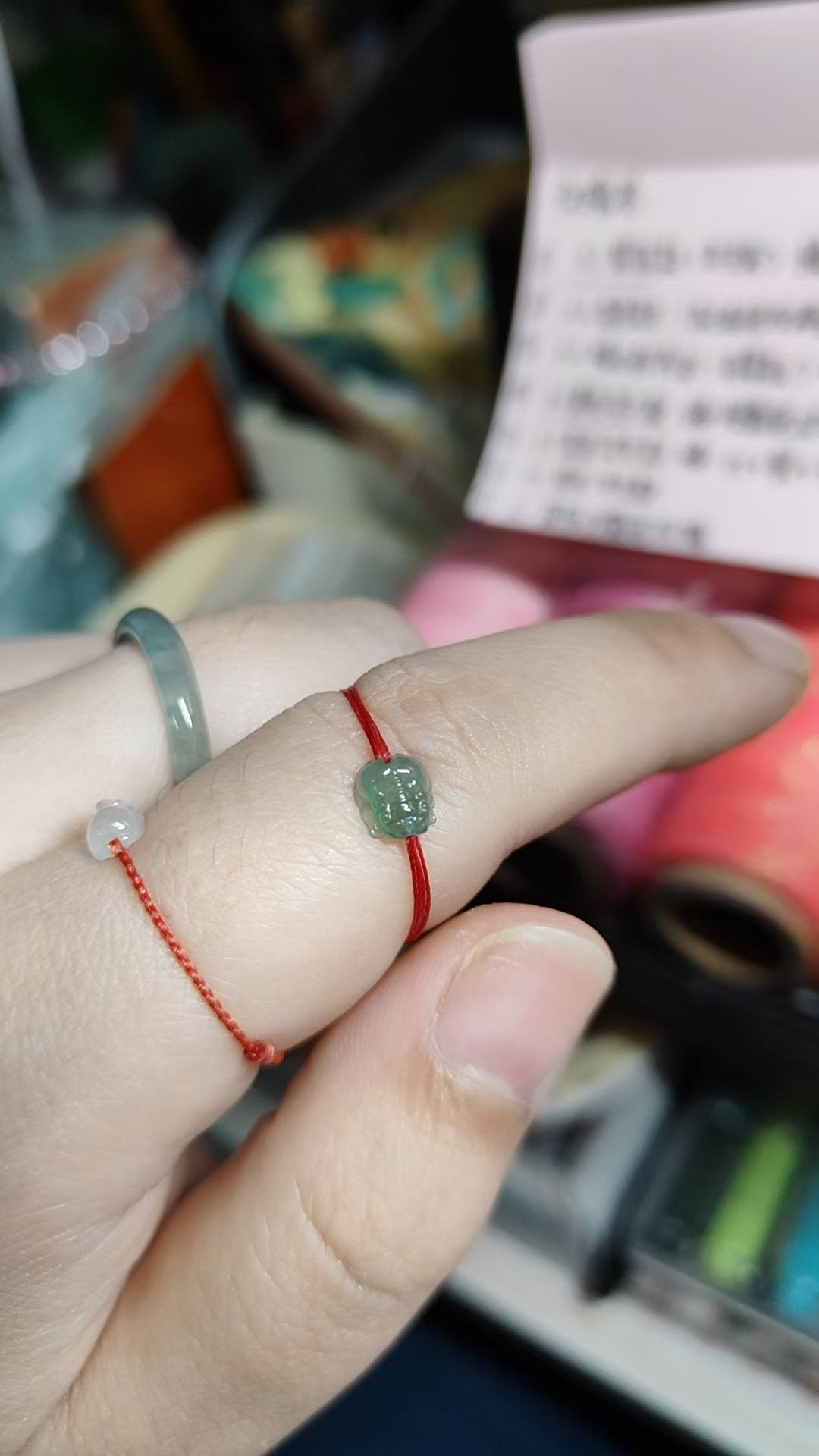 High-end Hand-woven Good Luck ring Strap Wax Cord Craft