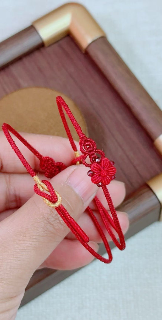 New Lucky Red Cord High-End Braided Hand Rope Wax Cord Craft 2026