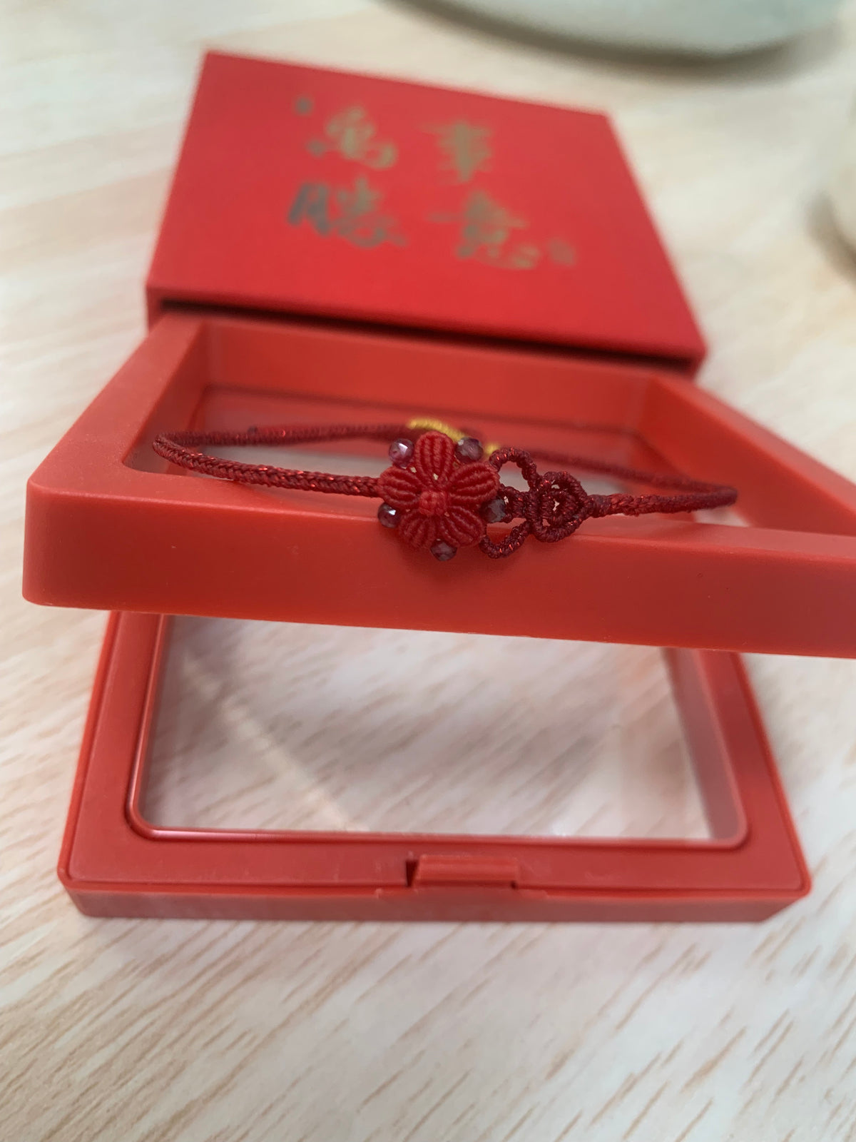 New Year Lucky Red Cord High-End Braided Tai Sui Hand Rope Wax Cord Craft