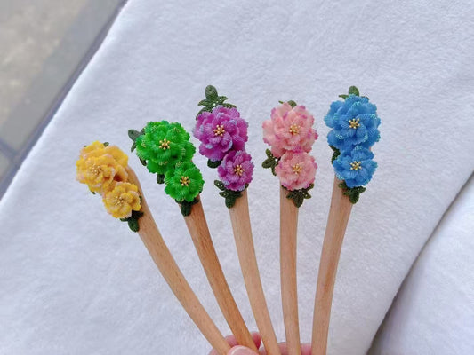 High-End Handwoven Good Luck Hair Clip with Wax Cord Craft