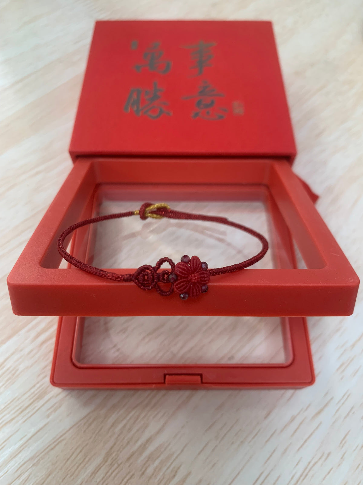 New Year Lucky Red Cord High-End Braided Tai Sui Hand Rope Wax Cord Craft