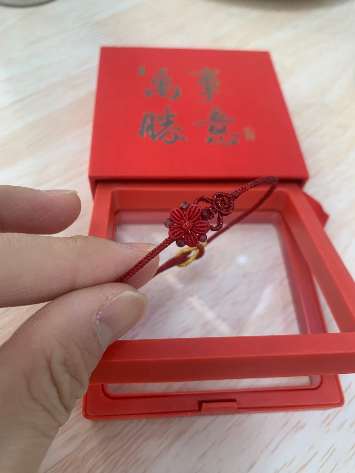 New Year Lucky Red Cord High-End Braided Tai Sui Hand Rope Wax Cord Craft