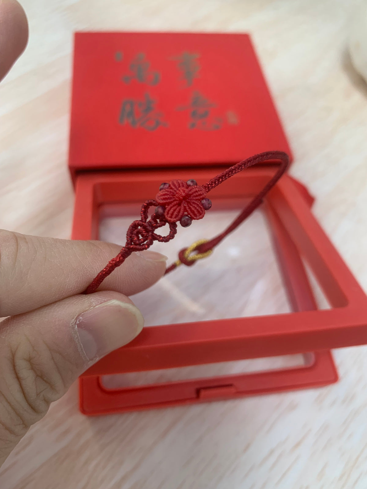 New Year Lucky Red Cord High-End Braided Tai Sui Hand Rope Wax Cord Craft