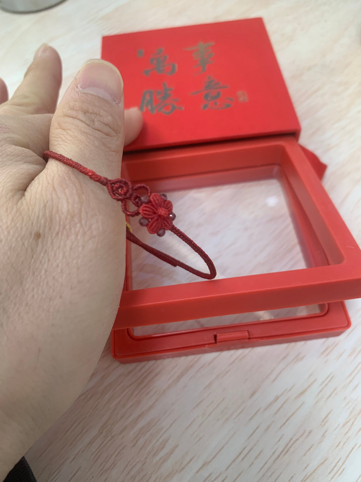 New Year Lucky Red Cord High-End Braided Tai Sui Hand Rope Wax Cord Craft