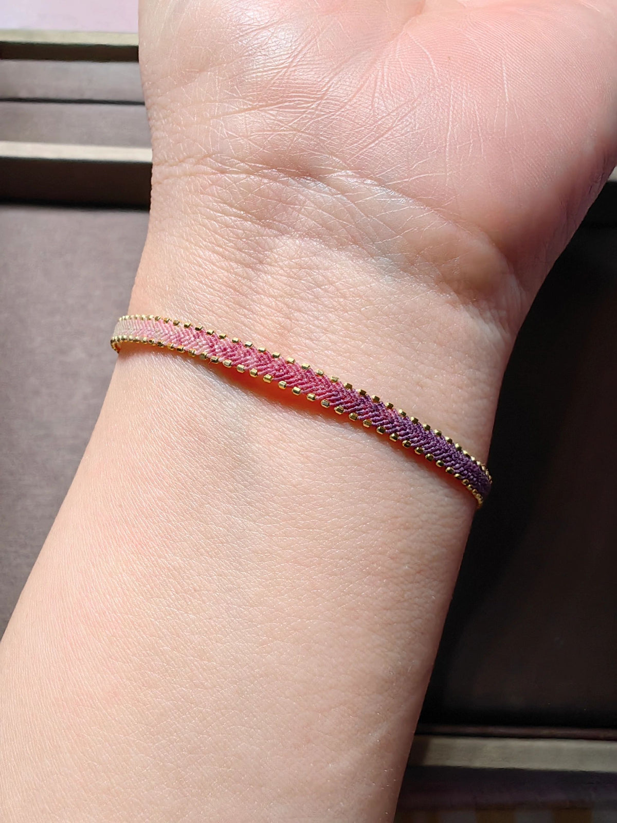 Wish luck Charm Bracelet Braided Beaded Ombre Color Zodiac Luck Bracelet