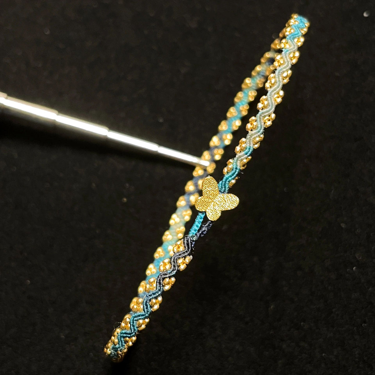 Full Hand woven braceket 0.1mm Colorful Butterfly Style