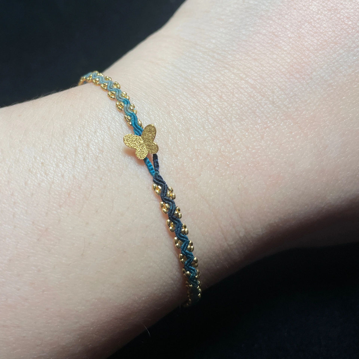 Full Hand woven braceket 0.1mm Colorful Butterfly Style
