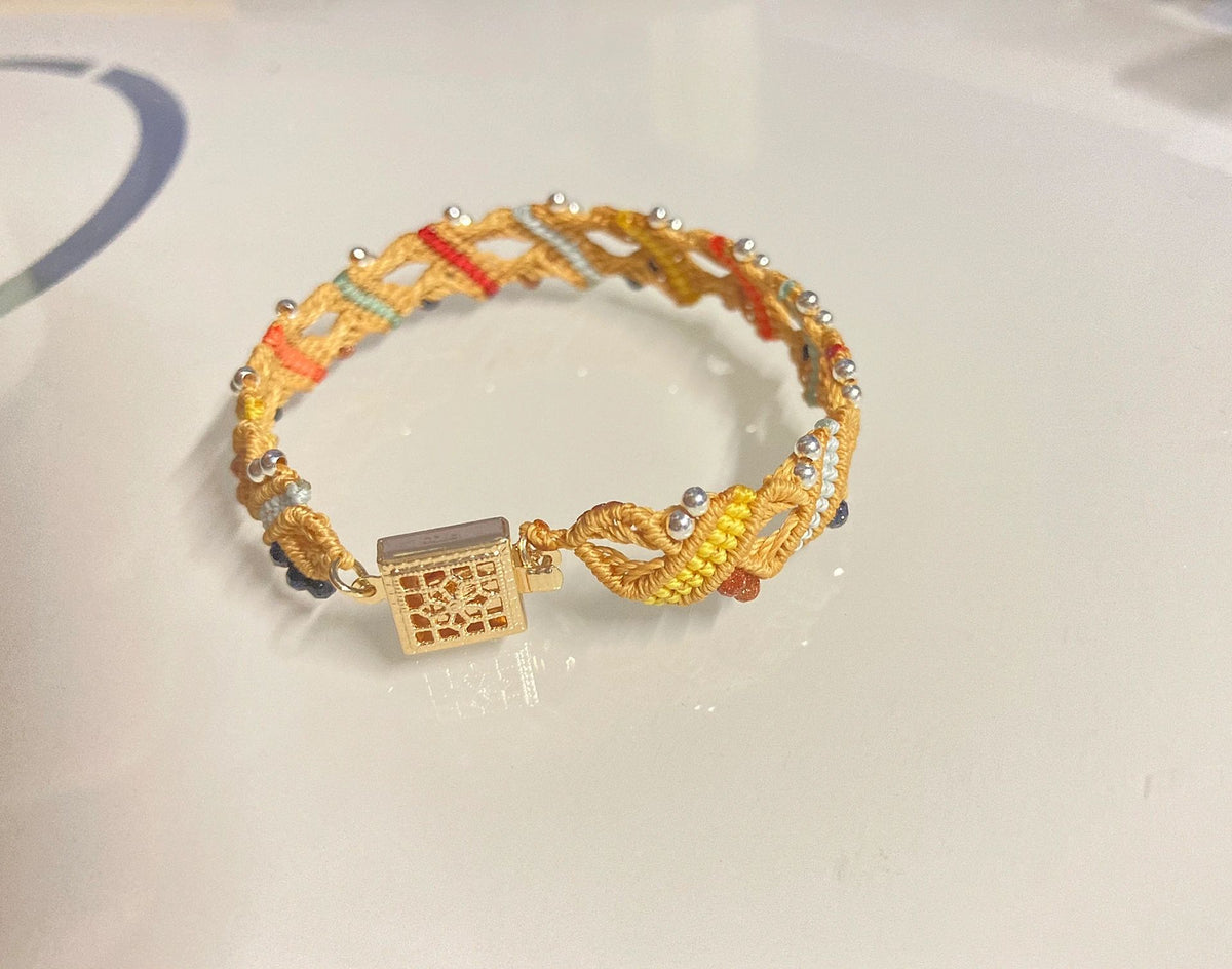 Beaded Zodiac Handmade Braided Bracelet Craft hand woven bracelet