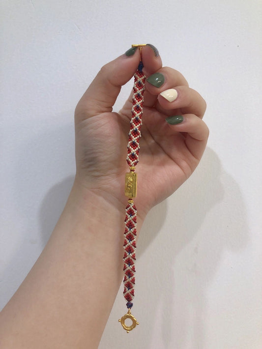 Braided Lucky Cord Beaded Zodiac handwoven bracelet craft