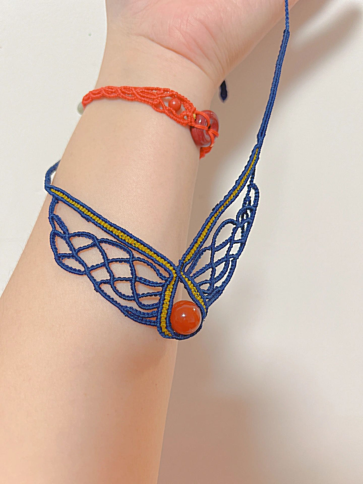 Goddess of Fortune Necklace Fully Handmade Braiding Craft