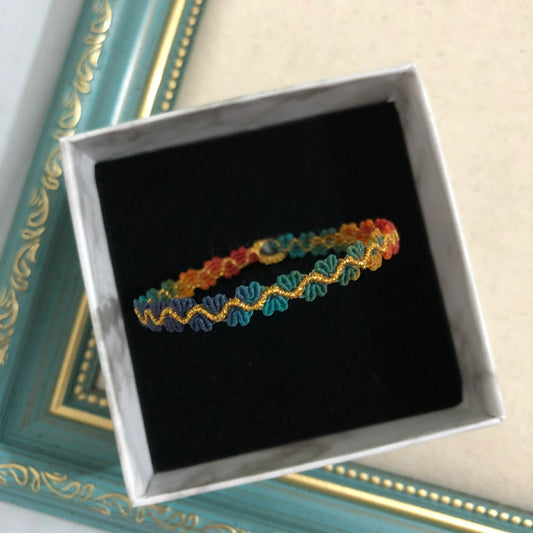 Braided Lucky Cord Handwoven Bracelet Luck Cord Knotting Craft